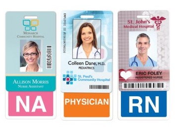 Vertical Badge Buddies for Medical IDs - IDCardGroup.com