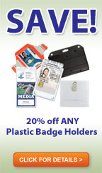 20% off all badge holders at IDCardGroup.com in August