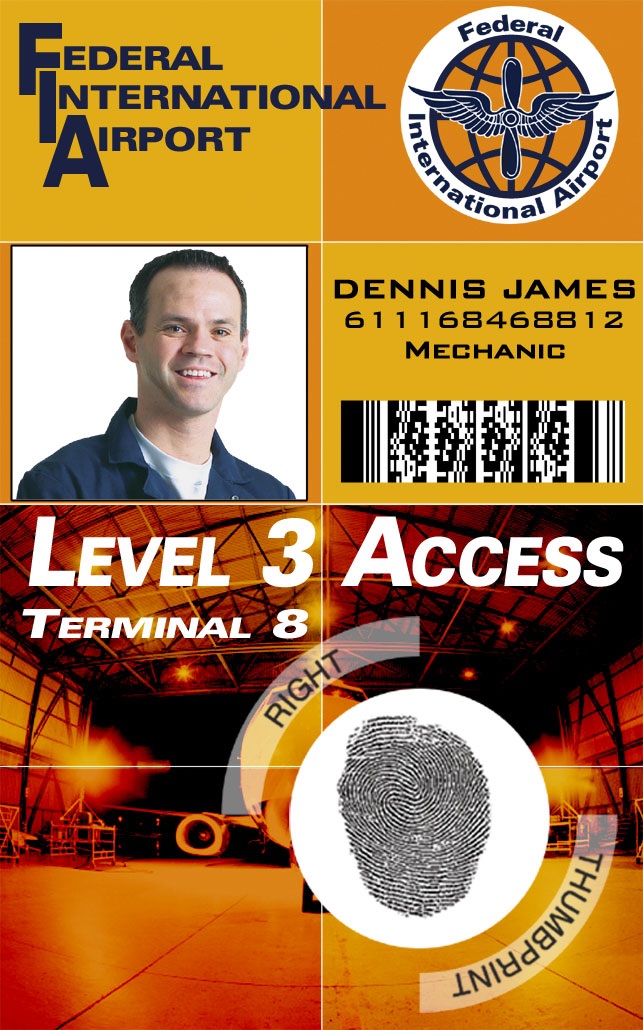 Sample access control smart ID card - IDCardGroup.com