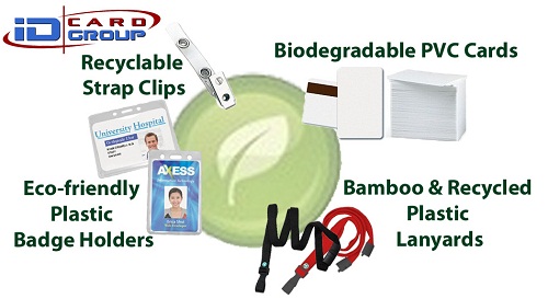 Earth Day Savings on Eco-Friendly BioPVC cards, Recycled & Bamboo lanyards, Earth friendly badge holders