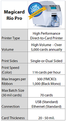 Magicard Rio Pro Card Printer Quick Specs - IDCardGroup.com