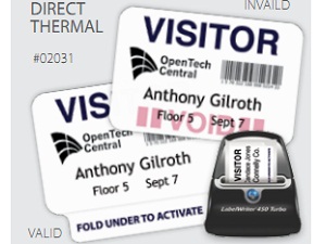 Printable Adhesive Expiring Visitor ID Badge