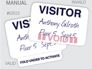 Write On Adhesive Expiring Visitor ID Badge