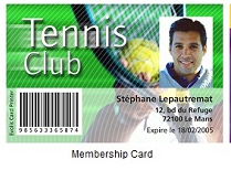 Custom printed PVC membership card sample