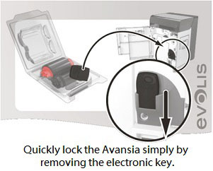 The Evolis Avansia retransfer printer features locked access to consumables - IDCardGroup.com