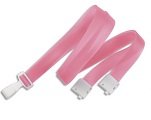 pink translucent vinyl lanyard