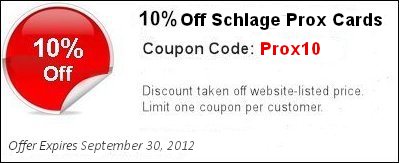 HID-Compatible Schlage Proximity (Prox) Cards - Savings