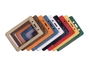 Vertical Color Frame Hanging Badge Holder-100 pack