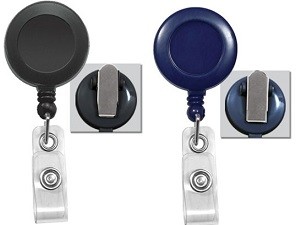Round Badge Reel w/Spring Clip-Pack of 25