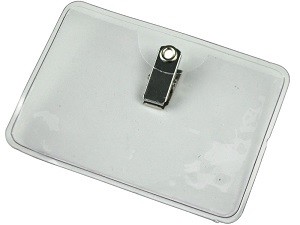 Horizontal Clip-on Badge Holder-50 pack