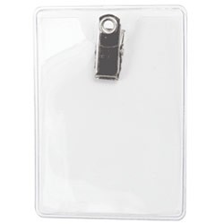 Standard Clip On Badge Holder - Portrait - Cr-80