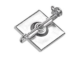 Swivel Bar Pin Badge Clip 5735-2150 - 100 pack