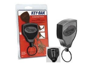 Key-Bak #6C Mid-Size Retractable Key Reel with Carabiner Clip Made in USA 