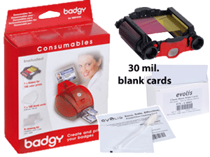 Evolis VBDG205EU  Badgy Supplies Kit