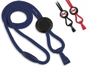 Round Braid No-Flip Nylon Lanyard-100 pack
