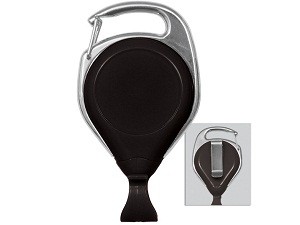 Carabiner Round Badge Reel w/Belt Clip 25 pack