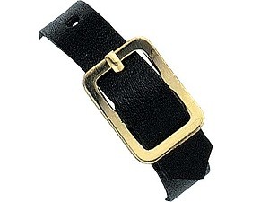 6 Black Leather Luggage Strap-Pack of 25