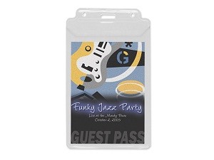 Hanging Ticket Credential Holder w/Flap-100 pack