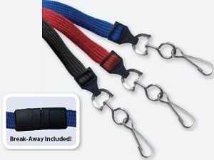 Flat Braid Breakaway Nylon Lanyard-100 pack