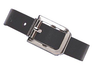 Black Leather Luggage Strap-Pack of 25