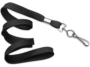 Flat Braid Nylon Lanyard -100 pack