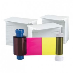 AlphaCard YMCKO 300 Print Ribbon Card Bundle