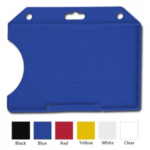 Horizontal Semi Rigid Plastic Card Holder - Select Color - 50 Pack