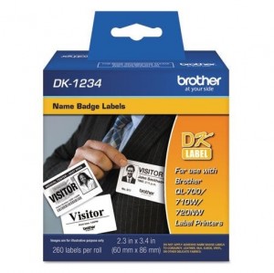Brother Adhesive Visitor Badge Labels - 260 Per Roll