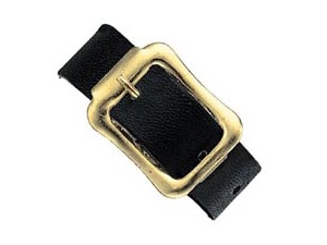 2420-2101  7 Black Leather Luggage Strap-25 Pack