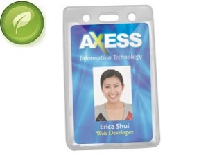 Eco-Friendly Badge Holder (Vertical)-100 Pack