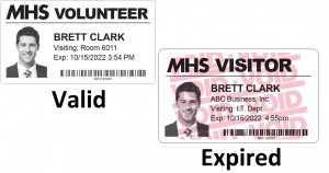 Thermal-Printable Full Expiring Badge, 4" - Qty. 1,000