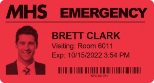 Red Thermal Printable Visitor Badge, 4" - Qty. 1,000